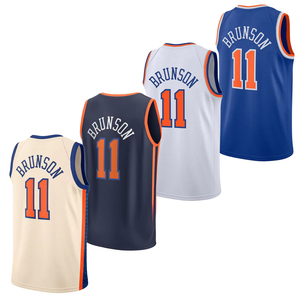 Vêtements pour hommes de New York # Maillot de basket-ball Jalen Brunson - Édition City - Broderie des logos - Respirant - Product Image 1