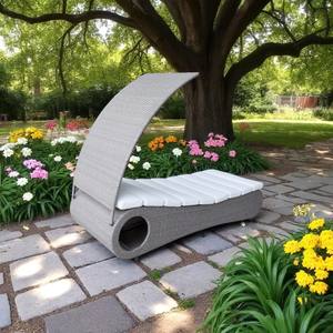 เตียงอาบแดดหวายเทียมกลางแจ้งรุ่น PRSB-013 เฟอร์นิเจอร์อเนกประสงค์สำหรับวิลล่า อพาร์ตเมนต์ และลานบ้าน - Product Image 5