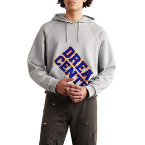 Sweats à capuche pour hommes personnalisés Fabricants de vêtements 100% coton 420 500 600 Gsm Sweat à capuche court graphique Boxy avec strass - Product Image 1