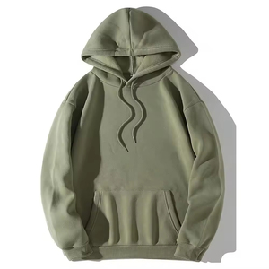 Sweat à capuche surdimensionné pour homme de haute qualité personnalisé en coton mélangé avec blocs de couleur unie, basiques streetwear pour l'hiver - Product Image 1