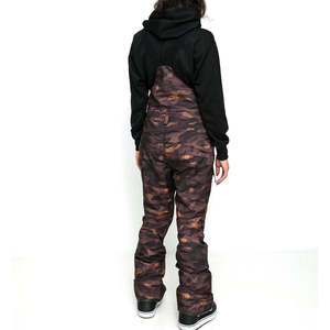 Pantalon de snowboard à bretelles de ski camouflage pour femmes personnalisé imperméable coquille isolée Cargo avec salopette réglable coupe-vent conception de grande taille - Product Image 3