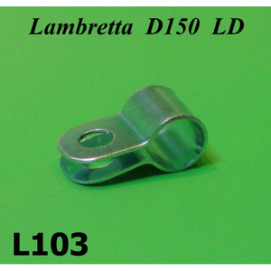 Rear brake cable guide <b>clamp</b> on engine Lambretta D + LD (model produced from 1954 to 1956) - Product Image 1