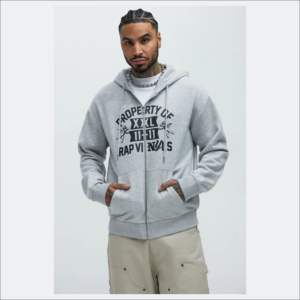 Sweat-shirts à capuche gris chiné de qualité supérieure, vente chaude, logo personnalisé en relief ou brodé, 100% coton, écologique, style urbain - Product Image 1