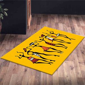 Tapis à motifs de danseurs africains, tapis imprimé, grand format, décoration de bureau, facile à nettoyer, avec poils doux - Product Image 5