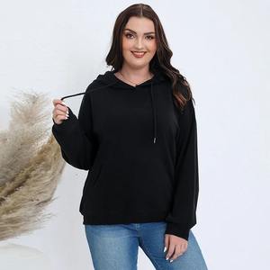 Sweat-shirt à capuche ample et décontracté pour femme, 100 % coton, manches longues, grandes tailles, automne-printemps 2026 - Product Image 4