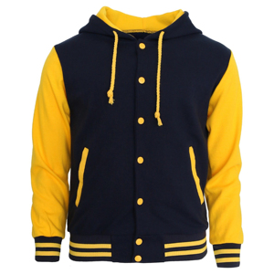 OEM personalizado de cuero de manga larga Patchwork Color Streetwear Letterman Varsity chaqueta para los hombres - Product Image 2