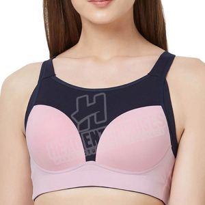 Wholesale Sexy Sports <b>Bra</b> Women Top Selling Breathable Gym Running <b>Bra</b> Custom Logo Fitness <b>Bra</b> Padded Cup Cotton Plus Size Solid - Product Image 1