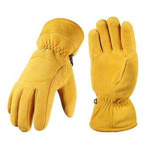 Fournisseur d'usine direct hiver extérieur professionnel mitaines Ski course gants en cuir de chèvre doux Durable respirant Ski mitaine - Product Image 5