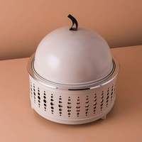 Plat à gratin arabe en acier inoxydable avec couvercle et support à cuillère, ensemble chauffe-plats de buffet, design moderne et luxueux, durable pour événements de mariage