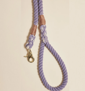 Purple Cotton Rope <b>Leash</b> for Dogs 5ft, Free Bandana Gift, Natural Dye Rope <b>Leash</b>, Dog Owner Gift Customized Colored Cotton - Product Image 2