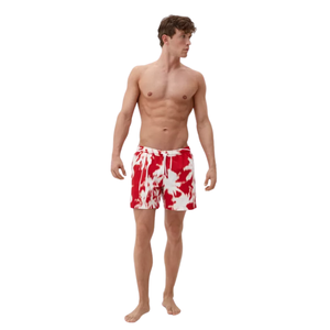 High Street 100% Polyester Short de Bain Coupe Régulière Haute Qualité Respirant Vintage Décoration Cordon Cravates Poches Fentes Solide - Product Image 4