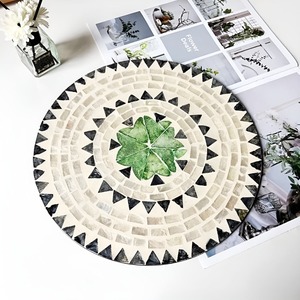 Napperons nacrés pour décoration de table à manger top vente mosaïque MOP coquilles napperon - Product Image 1