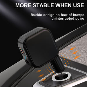 ที่ชาร์จในรถยนต์แบบพกพา 2-in-1 พร้อมปลั๊กพับได้สำหรับ iPhone X XR XS 7 8 Plus Note 8 9 Galaxy S8 S9 Plus และ <span class=keywords><strong>LG</strong></span> Pixel - Product Image 6