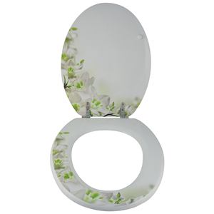 Siège de salle de bain en MDF « Sofaa » - Charnières en acier inoxydable - Product Image 1