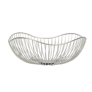 Metal Silver <b>Fruit</b> basket/Bowl for serving ware for Vegetables and fruits <b>storage</b> organizer basket for kitchen and home usage - Product Image 2