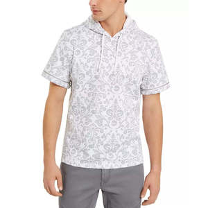 INC International Concepts Felpa con cappuccio da uomo X-Large con stampa damascata, vestibilità regolare, set tuta bianca - Product Image 1