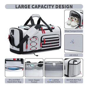 Bolsas de lona transpirables para entrenamiento, gimnasio, lucha libre, bolsa de lona para ropa sudorosa y equipo, nadadores activos - Product Image 2