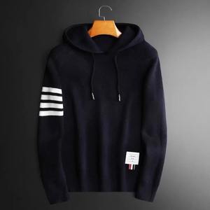 เสื้อฮู้ดลายพื้นสไตล์ฤดูหนาวของผู้ชายเสื้อสเวตเตอร์ผ้าฝ้าย100% พิมพ์ลายดิจิตัลแบบลำลอง - Product Image 5