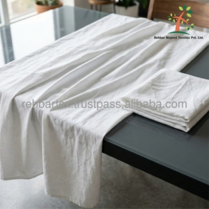 Drap de lit 100% coton à tissage uni, durable et confortable, idéal pour un usage quotidien, conçu pour la lessive industrielle - Product Image 5