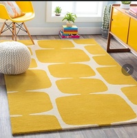 Tapis tapis tufté le plus jaune fait à la main tapis en laine moderne 8x10 pile coupée personnalisation taille pour salon tapis décor à la maison ensembles