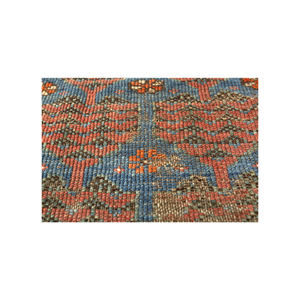 Alfombra de Lana Hecha a Mano Aalam Azul, Modelo Paem-1417, Patrón Geométrico, Rectangular Grande, para Sala de Estar, Dormitorio, para Adolescentes, para Pasillo - Product Image 3