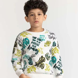 Sudaderas estampadas gráficas para niños, camisetas casuales de mezcla de algodón para deportes, viajes escolares y ropa de fin de semana - Product Image 1
