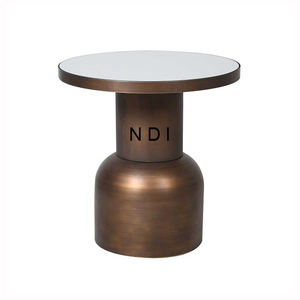 Table basse en fil de fer métallique noir thermolaqué, forme personnalisée, articles très vendus pour restaurants et cafés - Product Image 5