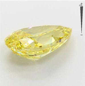 1.04 ct Diamant cultivé en laboratoire fantaisie couleur jaune VS1 diamants fabriqués en vrac Diamante coupe poire CVD - Product Image 3
