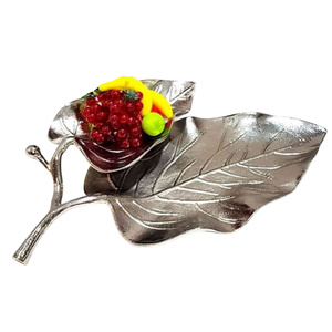 Bandeja de metal plateado de diseño vintage, vajilla de alta calidad para aperitivos, postres, servicio de libélula, suministros de catering para hoteles - Product Image 5