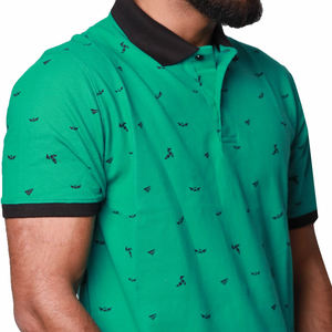 T-shirt polo de golf à manches courtes et à séchage rapide personnalisable pour hommes en coton de haute qualité avec impression du logo OEM Vente en gros directe d'usine - Product Image 2