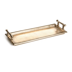 Bandeja ovalada de aluminio para servir, elegante y ligera, para cocina, comedor y decoración del hogar - Product Image 2