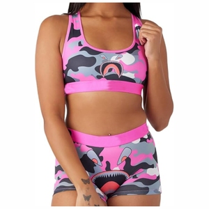 Prix de gros Ensembles pour femmes Ensembles de fitness imprimés sur mesure Vêtements de fitness et de yoga Soutien-gorge de sport et shorts pour adultes Ensemble entièrement sublimé - Product Image 5