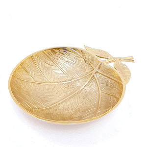 Ensemble de 2 bols à texture martelée en métal aluminium pour servir des collations fruits Table à manger Country Rectangle Plats et assiettes Bol - Product Image 5