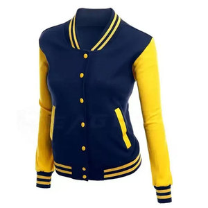 Chaqueta Universitaria de Piel de Oveja Genuina de Alta Calidad para Mujer, Bordado, Cuello Alto, Otoño, Equipo de Béisbol de Secundaria - Product Image 2