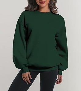 Elegante sudadera de mujer Everyday Casual manga larga Top Collar Loose Pullover Style - Product Image 6