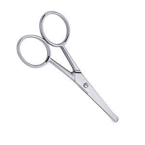 Ciseaux à barbe professionnels avec bouts arrondis Lame incurvée Poignée en céramique Finition miroir Toilettage pour le corps - Product Image 6