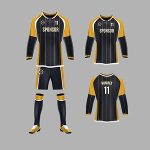 Camiseta de fútbol de secado rápido personalizada, 100% poliéster, corte automático, impresión por sublimación, último Kit de uniforme de fútbol - Product Image 2