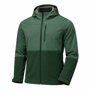 Chaqueta de Invierno para Hombre, Diseño Personalizado OEM, Forro Polar, Impermeable, Softshell, Poliéster, con Cremallera y Capucha - Product Image 1