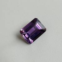 Pierre d'améthyste violette naturelle de qualité 12x16mm coupe émeraude pierre précieuse à facettes calibrée en vrac pour la fabrication de pendentifs de bijoux