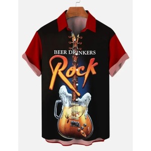 เสื้อเชิ้ตผ้าฝ้าย100% ผู้ชายพิมพ์ลายซับลิเมชันเสื้อเชิ้ตระบายอากาศเสื้อลำลองมีสไตล์แขนสั้นแบบใหม่สำหรับ3D - Product Image 2