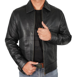 Nouvelle veste en cuir d'hiver Veste en cuir à col montant Veste en cuir à quantité minimale de commande basse Veste en cuir à vendre - Product Image 1