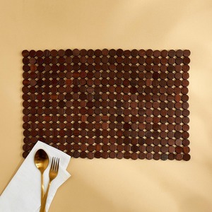 Estera de mesa rectangular hecha de pequeñas piezas de bambú Productos ecológicos Hecho en Vietnam Decoración de mesa al por mayor - Product Image 5