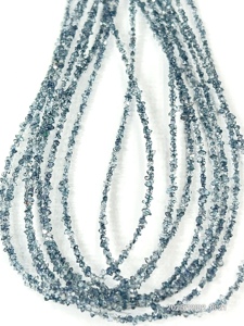 Cuentas de Topacio Azul Natural de Calidad AAA, Color Herkimar, Recubiertas de Cuarzo, Tamaño 2-3 mm - Product Image 3