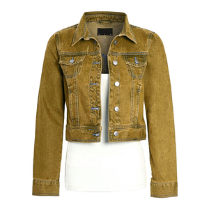 Nouveautés, vente chaude, veste en jean vintage pour femmes, style streetwear d'hiver et d'automne, veste en jean basique, style boyfriend - Product Image 2