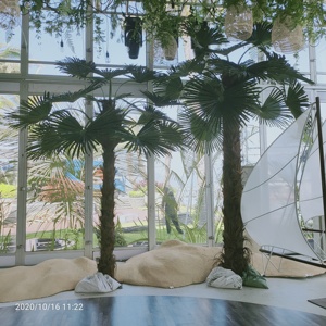 Anpassbare Größe Tropische Landschafts gestaltung Künstliche Pflanzen im Freien Kunst baum Künstliche Palmen für Park dekor für Neujahr - Product Image 1