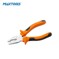 Pince coupante diagonale robuste 160 mm CR-V, coupe-fil, mâchoires dentelées, poignées PVC bicolores, qualité industrielle, marque Maxxtools OEM