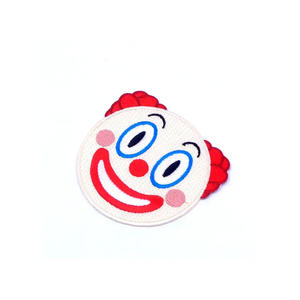 Conception de clown personnalisée de qualité supérieure Patchs de broderie thermocollants tissés en 3D pour vêtements Clown personnalisé de qualité supérieure écologique - Product Image 1