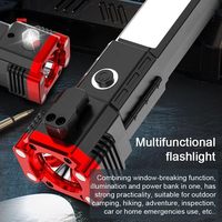 Lampe torche de survie tactique super lumineuse petite lampe de poche LED multifonction rechargeable par USB