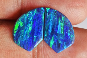 Pendientes de diseño con forma de lujo, cabujones de 3 CTW de 15x10x2 MM, joyería emparejada, par de fabricantes de gemas de ópalo de diseño, par hecho a mano - Product Image 4