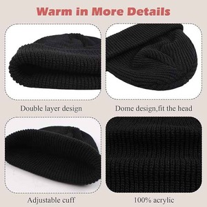 2025 Latest High Quality Unisex Stylish Fitted Beanie Cap with Image Design 100% Acrylic Material Wholesale Fashionable Wear - Product Image 4